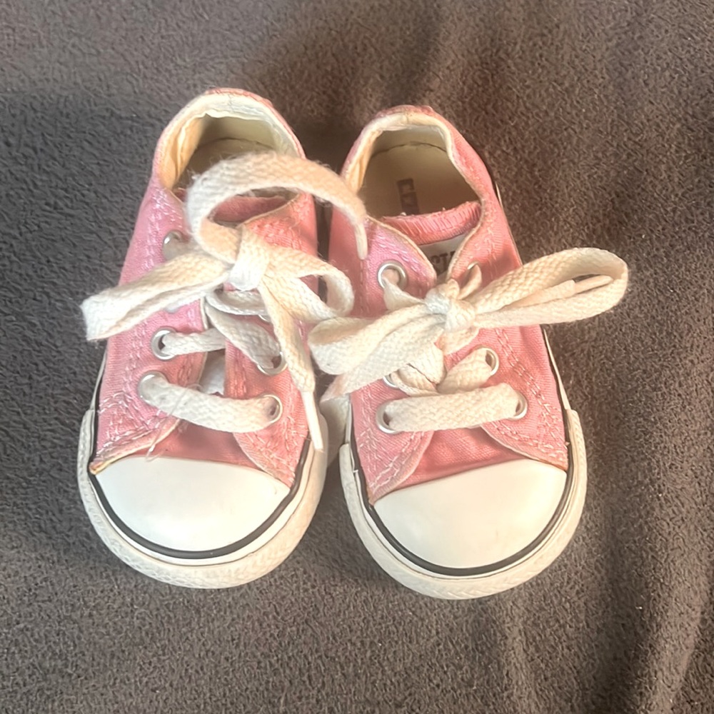 Pink Baby Converse Shoes.